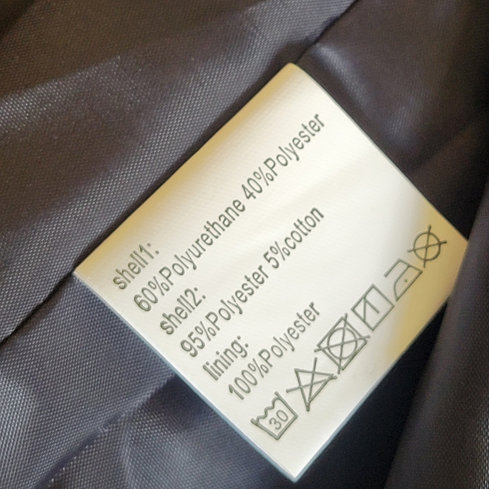 Newbeststyle Faux Leather Hoodie Lined Moto Jacket Womens Size XXL Navy - Picture 11 of 16